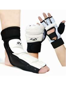 1 Set Taekwondo Hand Gloves & Foot Guards, Sparring Training & Competition Fighting Protection Gear