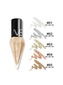 Glitter Eye Liners Eyeshadow, 1Pc Waterproof Silver Gold Color Sequins Long-Lasting Eyeliner Eye Shadow Y2K Makeup Beauty Cosmetics - LK102-05 vàng sâm panh - Xem 6