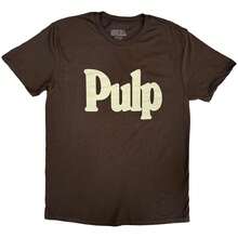 Pulp | Official Band T-Shirt | New Logo (Brown) - Brown - View 1