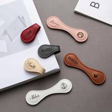 Customized Leather Magnetic Bookmarks, Engraved Leather Bookmarks, Birthday Gifts For Book Lovers, Gifts For Readers, Women's Bookmarks, Wedding Gifts - Multicolor - View 2