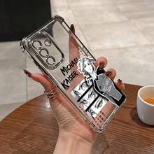 Funda de teléfono de anime Cool B-Blue L-Lock para Samsung Galaxy A Series, funda trasera transparente suave anti-caída, compatible con A26, A36, A55, A35, A06, A16, A05, A14, A24, A34, A54, A15, A05S, A25, A23, A33, A53, A73, A13 4G 5G - Mezcla de colores - Ver 7