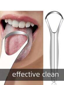 1 Piece Stainless Steel Tongue Scraper Oral Tongue Coating Cleaner For Adults To Remove Halitosis Tongue Scraper U-Shaped Tongue Scraper - Adult Metal Tongue Cleaner Reduce Halitosis, Enhance Oral Hygiene, No Fragrance, Including Storage.