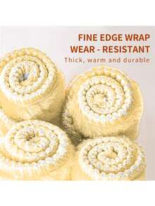 天然羊羔绒鞋垫 男女通用 冬季保暖鞋垫 柔软羊毛加厚鞋垫 羊绒鞋内衬 保暖鞋垫，1双装，冬季配件，适用于运动鞋、雪地靴、休闲鞋、白色鞋子 - 金色 - 查看 3