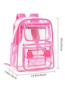 1 件便携式透明 PVC 背包，防水运动旅行沙滩包，休闲大容量多隔层旅行收纳袋，适用于音乐会、体育场馆、户外活动、音乐节、活动，适合女性和男性，防水、防沙透明包，沙滩运动野餐零食透明收纳袋 - 彩色 - 查看 12