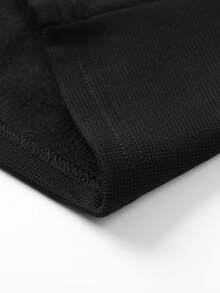 ملابس علوية بولو شتوي دافئ من الفرو للرجال، كارديجان أزرار نصفي كاجوال، تي شيرت محبوك بلون سادة بسيط، مناسب للرياضة الخارجية والارتداء اليومي في فصل الشتاء. - الأسود - مشاهدة 5