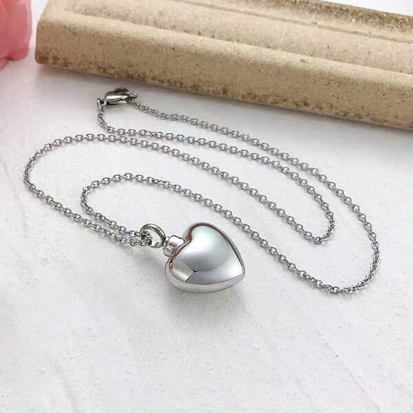 Joyería de cremación para cenizas - Lindo collar con colgante de urna en forma de corazón para guardar cenizas, collar con colgante de urna como recuerdo