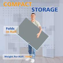 6*3ft Black Mid-Size Ping Pong Conversion Top Foldable & Portable Table Tennis Table Top For Indoor Games - Grey + MDF - View 9