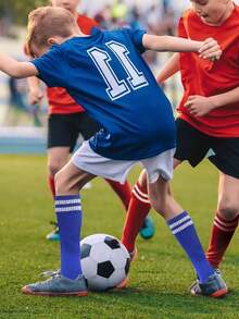 1 Pair Striped Football/Soccer Socks For Teens & Kids Aged 11-18, Girls Knee-High, Boys Over-The-Knee Sports Socks