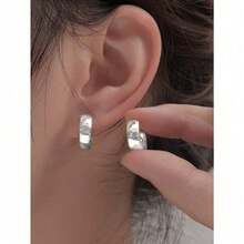 1Pcs Minimalist Hoop Earrings - Vàng - Xem 3