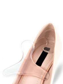 2pcs T-Shaped Heel Grips, Thick Silicone Transparent Anti-Friction Anti-Slip Anti-Heel Slippage