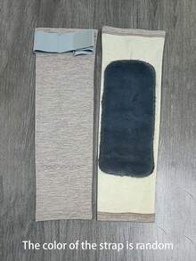 1pc Tie-Up Fleece & Rabbit Fur Warm Knee Support, Extra Long, Cold Leg Protection, Thermal Lined Knee Joint Sleeve, Thickened Autumn/Winter Leg Warmer (Due To Production Batch Differences, Strap Color May Vary, Random Shipment) - Multicolor - View 12