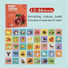1 盒 20 张 40 种图案高对比度婴儿卡 新生儿视觉刺激黑白卡 婴儿闪卡 宝宝学习卡 0-36 个月 - 視覺激發卡 - 查看 10