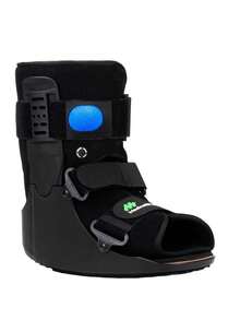 Bota Ortopédica Walker Neumática Corta Válvula de Aire Lesiones de Tobillo Soporte Ajustable y Recuperación Rápida Suela Balancín y Confort Anatómico Postquirúrgica - Negro - Ver 3