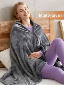 1件装电热毯披肩，多功能加热披肩，三档温度控制，USB加热毯，防寒保暖毯（不含移动电源）