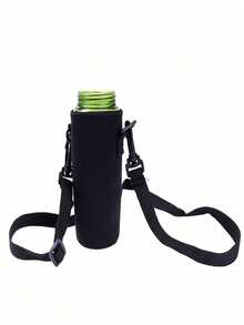 Funda para botella de agua de 420-1500ML, aislante de calor y frío, portátil y resistente al sudor, ideal para senderismo, camping y actividades físicas - Negro - Ver 4