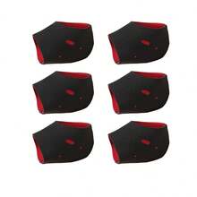 3 Pairs Heel Sleeves, Indoor Foot Covers For Foot Care, Ankle & Heel Protection Socks, Heel Sleeves - Black and Red - View 7