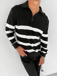 Men's Old Money Color Matching Thickened Sweater, Fall/Winter