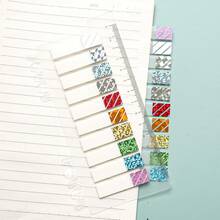 200 قطعة/عبوة ملصقات لاصقة شبه شفافة ذات تدرج هولوغرافي، مناسبة لتمييز الكتب المدرسية، تصنيف لوازم المكتب، تدوين الملاحظات والفهرسة