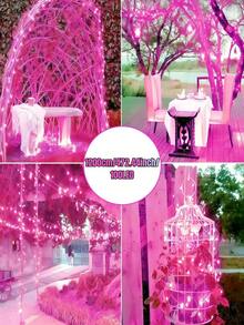 一套太阳能灯串，8种户外防水照明模式，铜线灯，50-300颗LED灯珠，可DIY，适用于花园、庭院、露营、派对、婚礼、圣诞树、圣诞节、万圣节、情人节装饰（暖白/白/彩色/粉色/蓝色/红色）