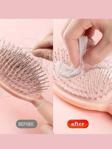 Juego de 50 piezas de red de limpieza de peines, peine regular desmontable y reutilizable, cepillo de limpieza de mango redondo y largo, herramienta de eliminación de residuos de cabello, red desechable de recolección de cabello, juego de limpieza de cepillos de diseño eficiente y duradero, compacto y resistente, limpiador de malla elástica, limpiador de cepillos de cabello multifuncional para uso doméstico y al aire libre, red portátil para peines, artículos de limpieza, herramientas de limpieza y artículos para el hogar de regreso a la escuela
