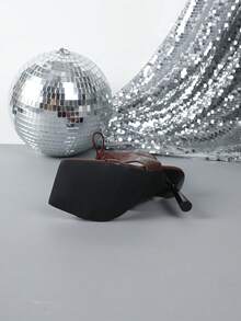 Women's Elegant Strap High Heel Sandals, Suitable For Commuting - Burgundy - View 4