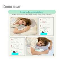 Orthopedic Pillow With Cervical Wings Anti-Snoring Apnea Ergonomic Premium Foam Comfortable - 彩色 - 查看 7