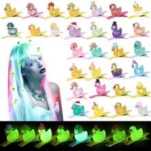 QY- 30 Pcs Halloween Mini Duck Hair Clips Funny Rave Sprout Clips For Women Multiple Styles Duck Glowing Resin Hairpins For Music Festival Hawaiian Christmas Party Gift -6108 - 彩色 - 查看 1