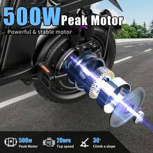 Electric Bike For Adults, 48V 15AH Removable Battery, 25MPH 35Miles Commuting Ebike For Women Men, 500W Brushless Motor, Lightweight 14'' Tires Folding Electric Bicycles - 查看 2