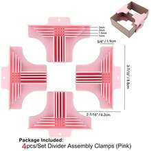 Juego de abrazaderas de ensamblaje de esquinas/divisores para hacer cajas de regalo, guía de cubiertas de libros, manualidades de encuadernación de libros, artesanía de cartón prensado DIY - Multicolor - Ver 19