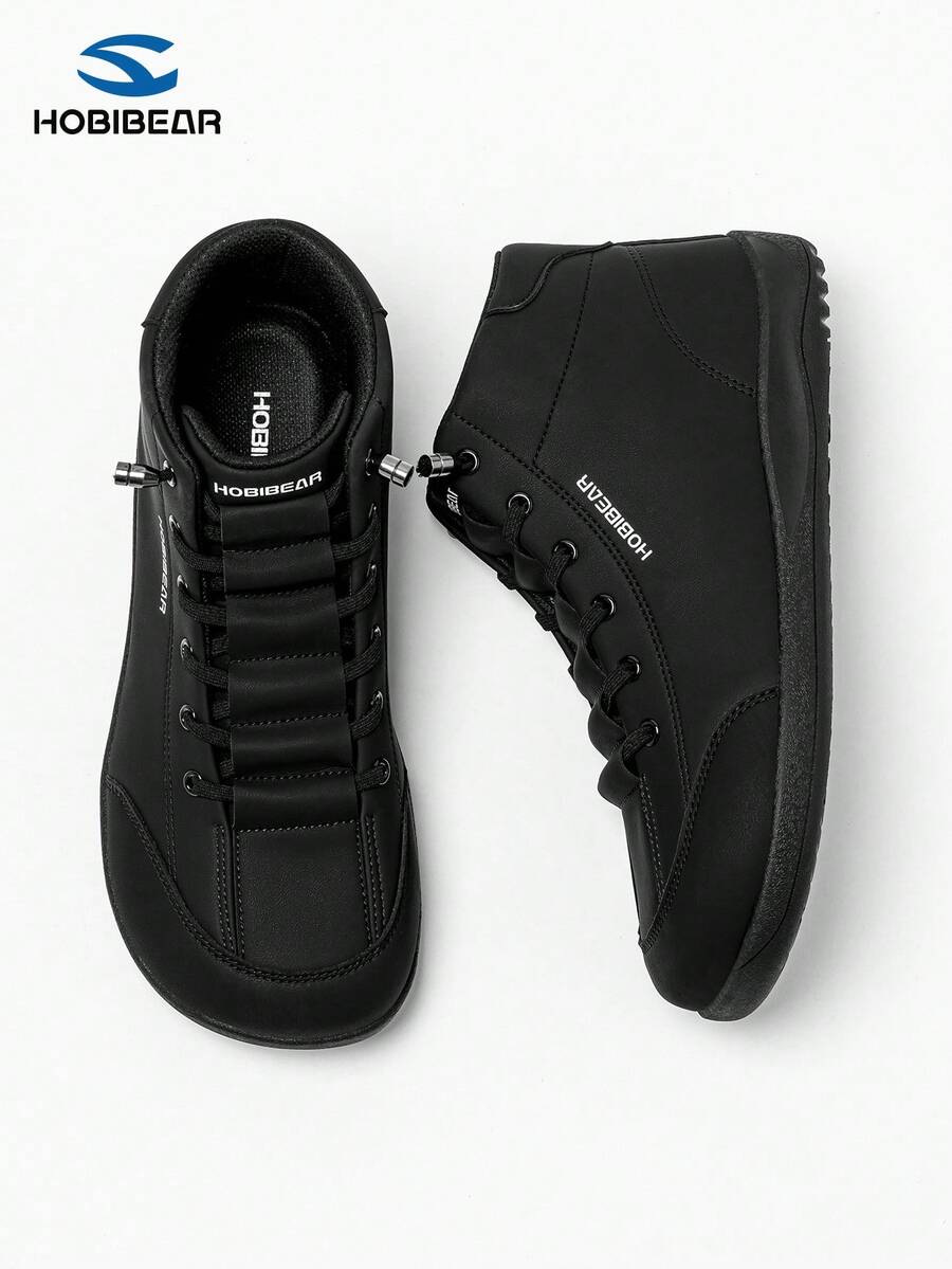 HOBIBEAR 1 Đôi Giày Thể Thao Slip-On, Mặt Trên Bằng Da, Không Buộc Dây, Mũi Giày Rộng, Thoải Mái Cho Bé Trai Và Bé Gái, Đế Cao Su Mềm, Giày Tập Luyện, Phù Hợp Cho Thanh Thiếu Niên, Mặc Ngoài Trời Thu/Đông