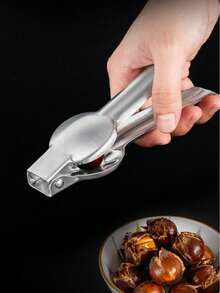1pc Chestnut Clip Opener, Stainless Steel Cross-Shaped Nut Cracker, Chestnut Peeling Tool