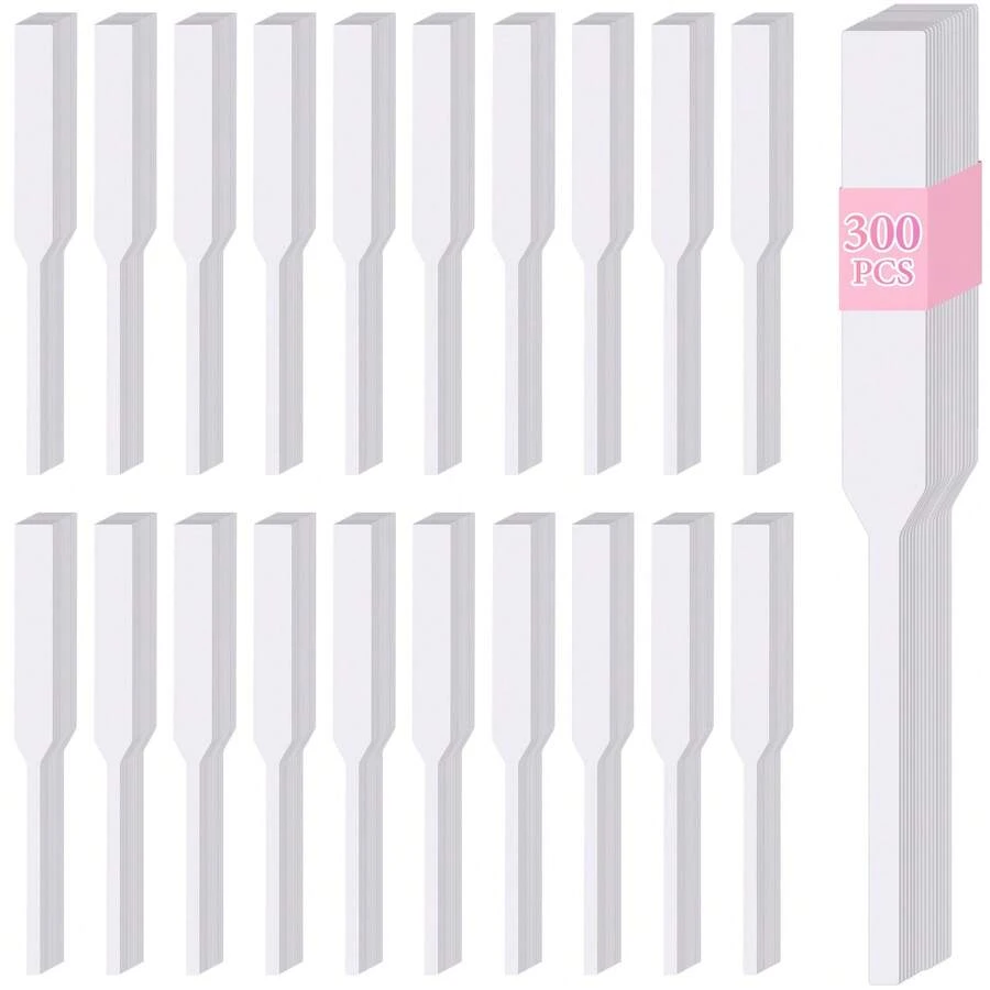 300P香水测试纸，一次性香味测试纸，用于精油、香水、扩散器、芳香疗法测试的纸质香味纸 - 白色 - 查看 1