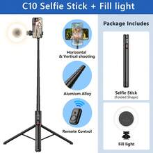 TOKQI 超长 183 厘米/72 英寸三脚架自拍杆稳定可伸缩铝合金三脚架带无线遥控器适用于全身摄影大型拍摄视频兼容各种设备型号