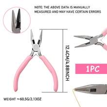 6/5/3/2/1pc Pink Jewelry Pliers, Including 3 DIY Jewelry Pliers,2 Tweezers And 1ring,Can Be Used To Make And Repair Various Jewelry Accessories, A Must-Have Tool For DIY Enthusiasts - Multicolor - View 18