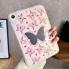 Holographic Cow Print/Butterfly Flat Protective Case, Compatible With Apple Tablet Protective Case
