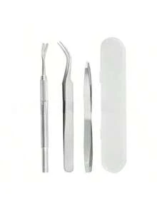 Set de 3 scule din oțel inoxidabil pentru îndepărtarea puricilor, pentru pisici și câini, articole pentru animale de companie
