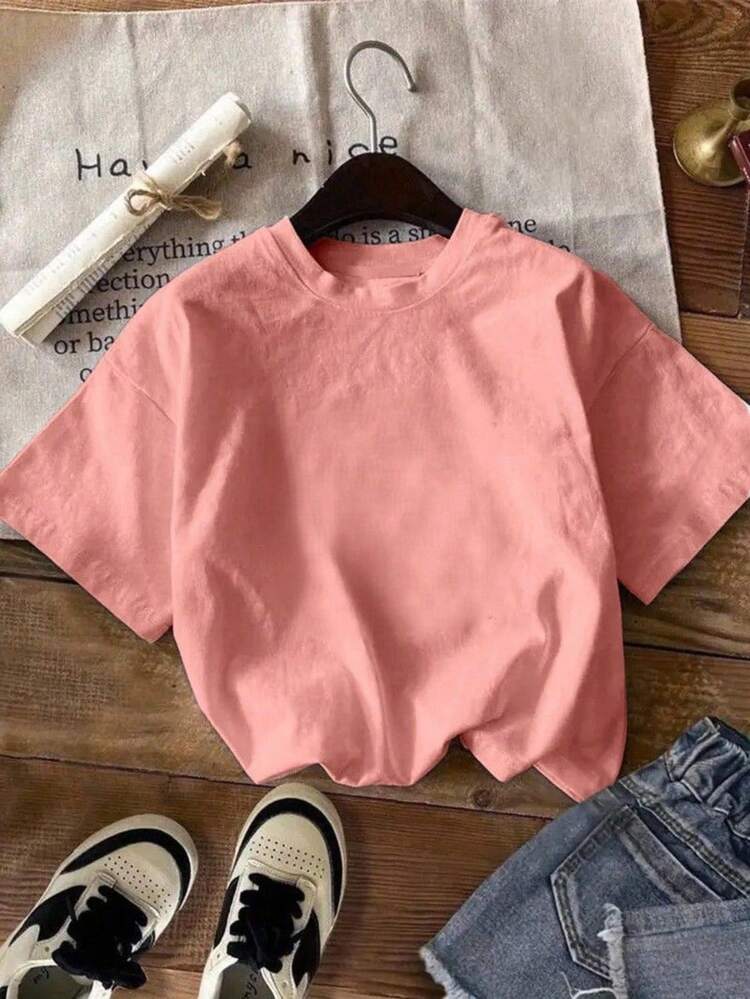 Camiseta femenina casual romántica estampado gráfico corazones y mariposas animal print san valentin tejido suave holgada cuello redondo manga corta primavera verano uso diario T-shirt - Multicolor - Añade 2