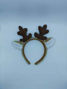 1pc Lovely Deer Antler Headband, Christmas Headpiece With Cute Deer Ears, Decorative Headband. Please Note That Due To Photography, The Actual Color May Have Slight Variations From The Image. - Multicolor - View 3