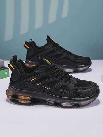 1 Pair Men's Stylish Colorblock Sneakers, Design + Comfortable Fit, Fashionable Sports Companion