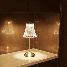 Advanced Golden Touch Sensor Wireless Desk Lamp, Three-Color Adjustable Crystal Lamp, USB Rechargeable Small Portable Bedside Lamp, LED Night Light, Retro Golden Table Lamp, Suitable For Bedrooms, Living Rooms And Dining Rooms. - 均碼 - 查看 5