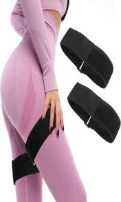 2 Pcs Occlusion Bands Glutes Hip Building Blood Flow Restriction Bands BFR Bundle Booty Bands Best Fabric Resistance Bands For Women Exercising Your Butt Squat Thigh Fitness - ColorA - 查看 1