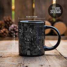 1 Peça Caneca de Cerâmica com Placa de Circuito Impressa, Presente de Aniversário para Estudante de Engenharia, Xícara de Café - Multicolorido - Visão 8