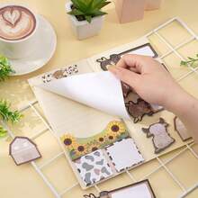 [Süße Hochlandrind Haftnotizen Set] Ein Set mit niedlichen Haftnotizen mit verschiedenen Hochlandrind Designs, praktisch zum Aufhängen und für geschmeidiges Schreiben. Geeignet zum Organisieren Ihres Terminplans oder als kleines Bauernhof-Themen Geschenk für Freunde.