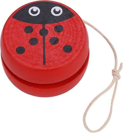 Dioche YoYo con Cuerda, patrón de Dibujos Animados Lindo Juguete de Pelota de yoyo para Principiantes de, Juguete de enseñanza de educación temprana para niños Escarabajo