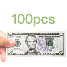 20PCS 3*1.2cm Mini $50 Props,100PCS 11.6*4.8cm Small Size 100 Dollar Prop Paper,100PCS Regular Size 1$,2$,5$ Simulated Dollar Prop Paper, Prank Props, Magic Movie Prop Paper, Collectible Commemorative Display Prop Paper, Birthday Holiday Gifts, Halloween, Christmas Dollar Prop Gifts, Dollar Prop Decoration,