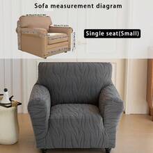 1 Stück Plüsch Jacquard einfarbige Sofabezug für alle Jahreszeiten, Stil rutschfest, schmutzabweisend, haustierfreundlich, Komplettbezug für 1/2/3-Sitzer Sofa