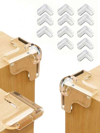 4pcs/10pcs Silicone Corner Guards, Lead-Free Edge Protectors, High Adhesive Gel For Tables, Furniture And Glass Cabinets, Great Gift