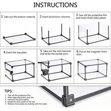 Magnetic Side Open Transparent Plastic Storage Shoe Box Clear Shoe Display Case Sneaker Shoe Storage Box Display Box Shoe Container Clear Closet Shelf Shoe Organizer Black 4PC - BlackAluminumFrame - View 8