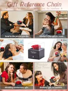 Impressive Gift, Heart-Shaped "Mom" Elegant Rose Flower Pendant Necklace, Perfect For Mother's Day, Thanksgiving, Christmas, Anniversary Gifts For Mother, Family, Friends, Yourself. Comes With A Premium Rose Flower Gift Box, Adding A Touch Of Elegance And Making The Gift Visually Stunning And Unforgettable. A Thoughtful Keepsake, The Perfect Choice For Cherished Memories.