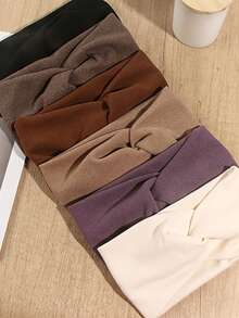 1PC Women's Thick Winter Headband - Soft Solid Color Hair Accessory, Elegant Bohemian Style Loose Headband, Suitable For Cold Weather Thanksgiving, And Holiday Gifts Multi Functional Headband, Winter Headband, Women's Winter Warm Headband, Soft Headband, Elastic Headband, Women's Elastic Headband (Due To Lighting Reasons, There May Be Some Color Difference In Photos Taken) Women Bandana Winter Head Wrap Warm Women Scarf Women Hair Accessories Elegant Hair Band